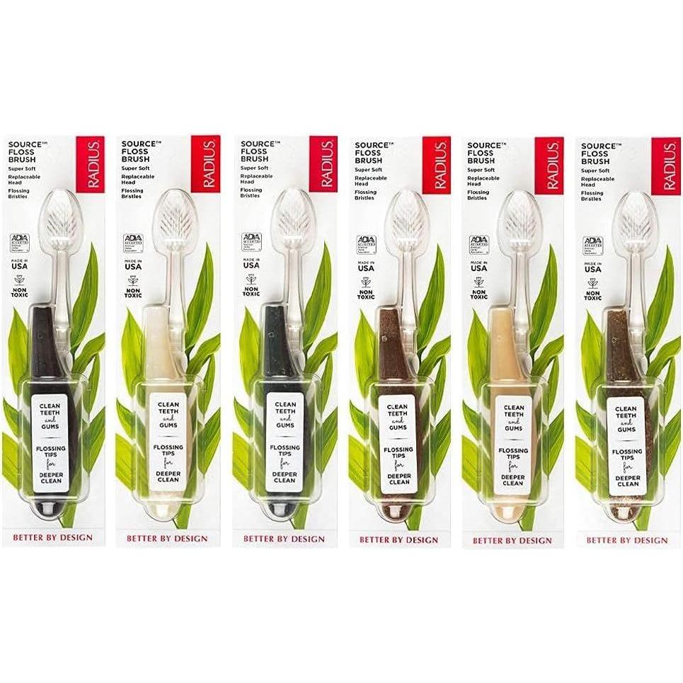 Radius Source Brush Medium Replaceable Head Toothbrush (Assorted Colors) 