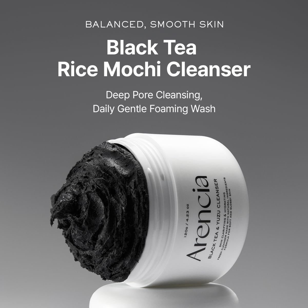 Arencia Black Tea &amp; Yuzu Rice Mochi Cleanser  DestGlow