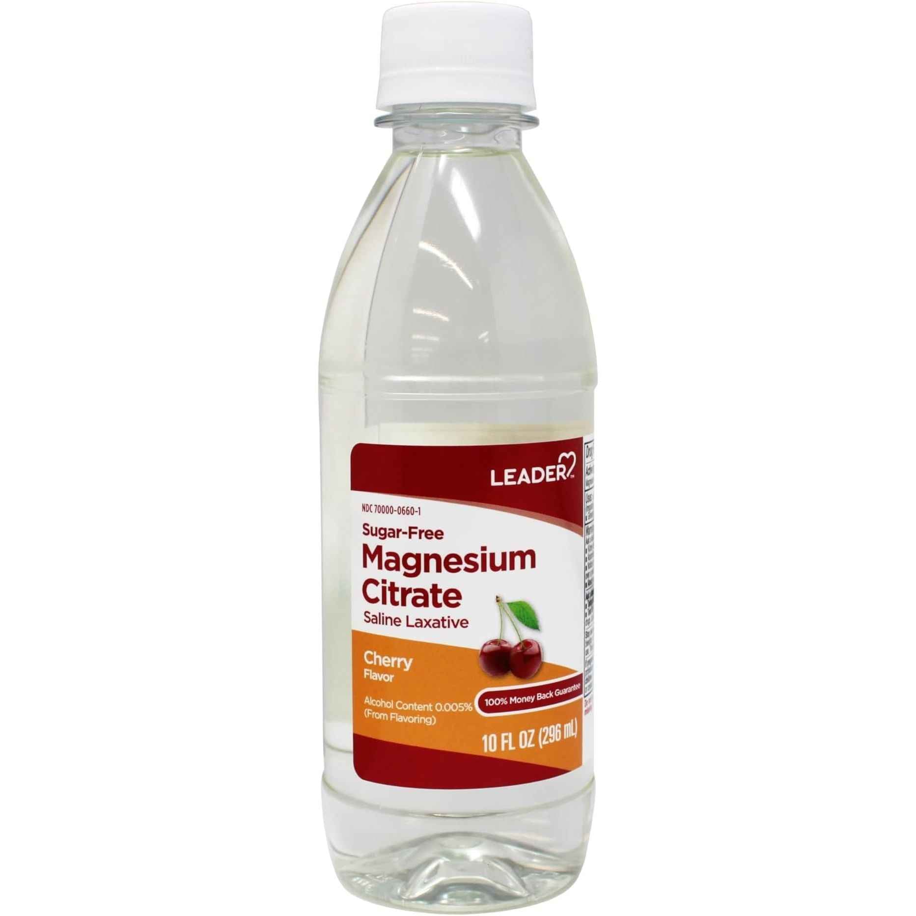 Leader Saline Laxative Magnesium Citrate 1.745G Liquid Cherry 10 Oz
