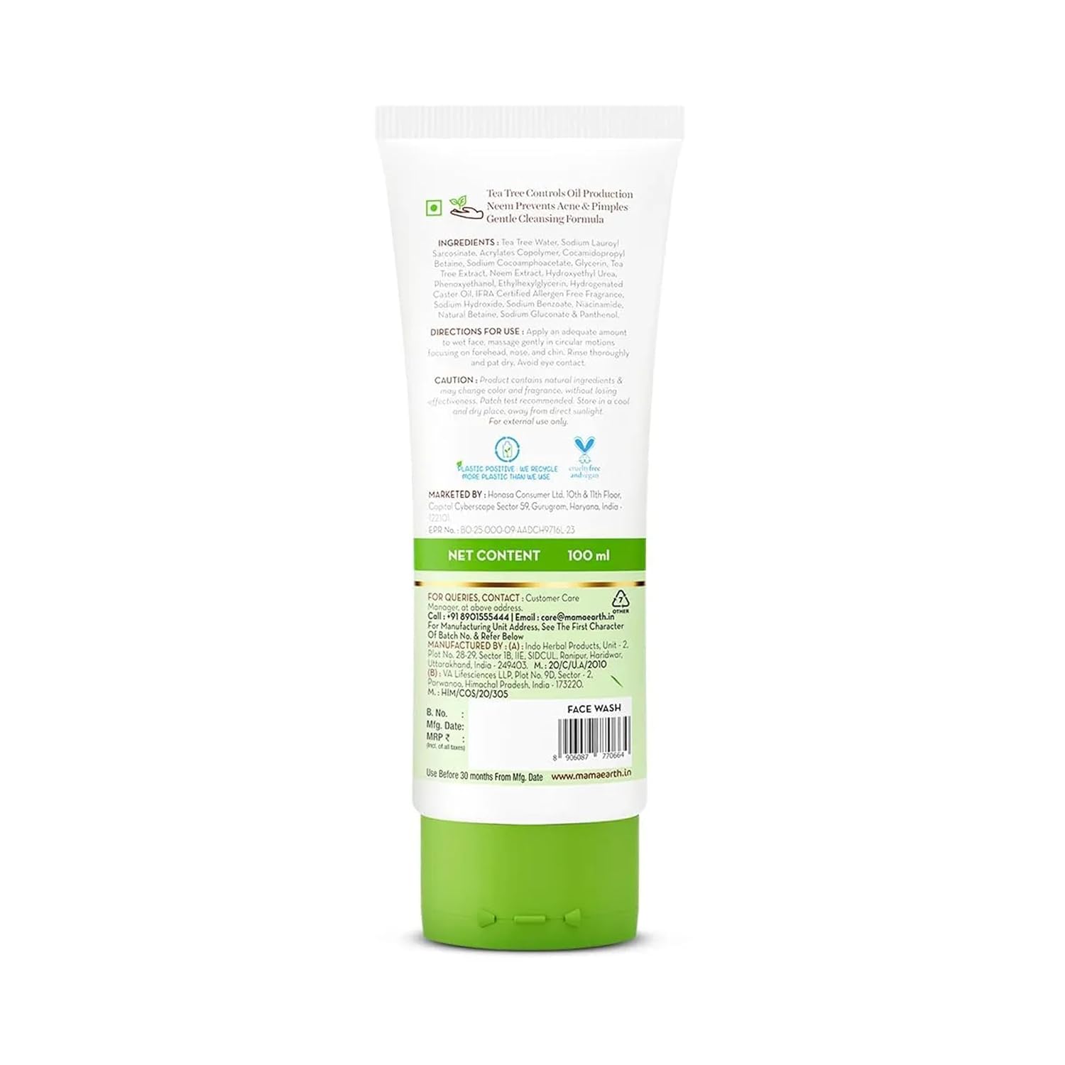 Mamaearth Tea Tree Face Wash for Acne &amp; Pimples