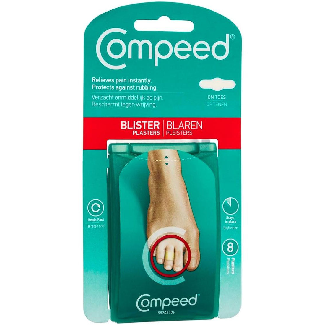 Compeed Toes Blisters Bandage Plasters - 8 Units by Pasteur Pharmacy