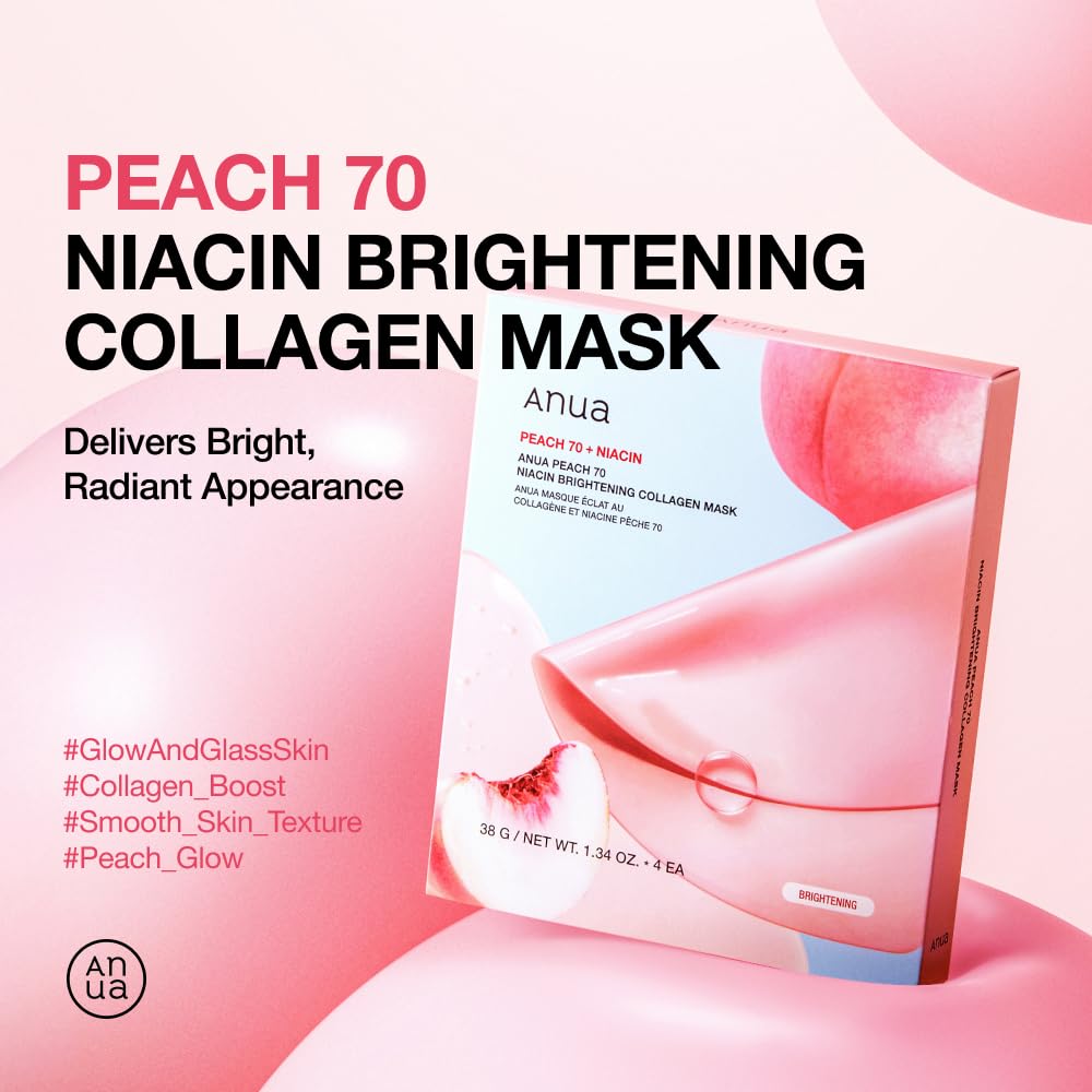 ANUA Peach 70 Niacin Brightening Collagen Mask by AsiaBeautyMall
