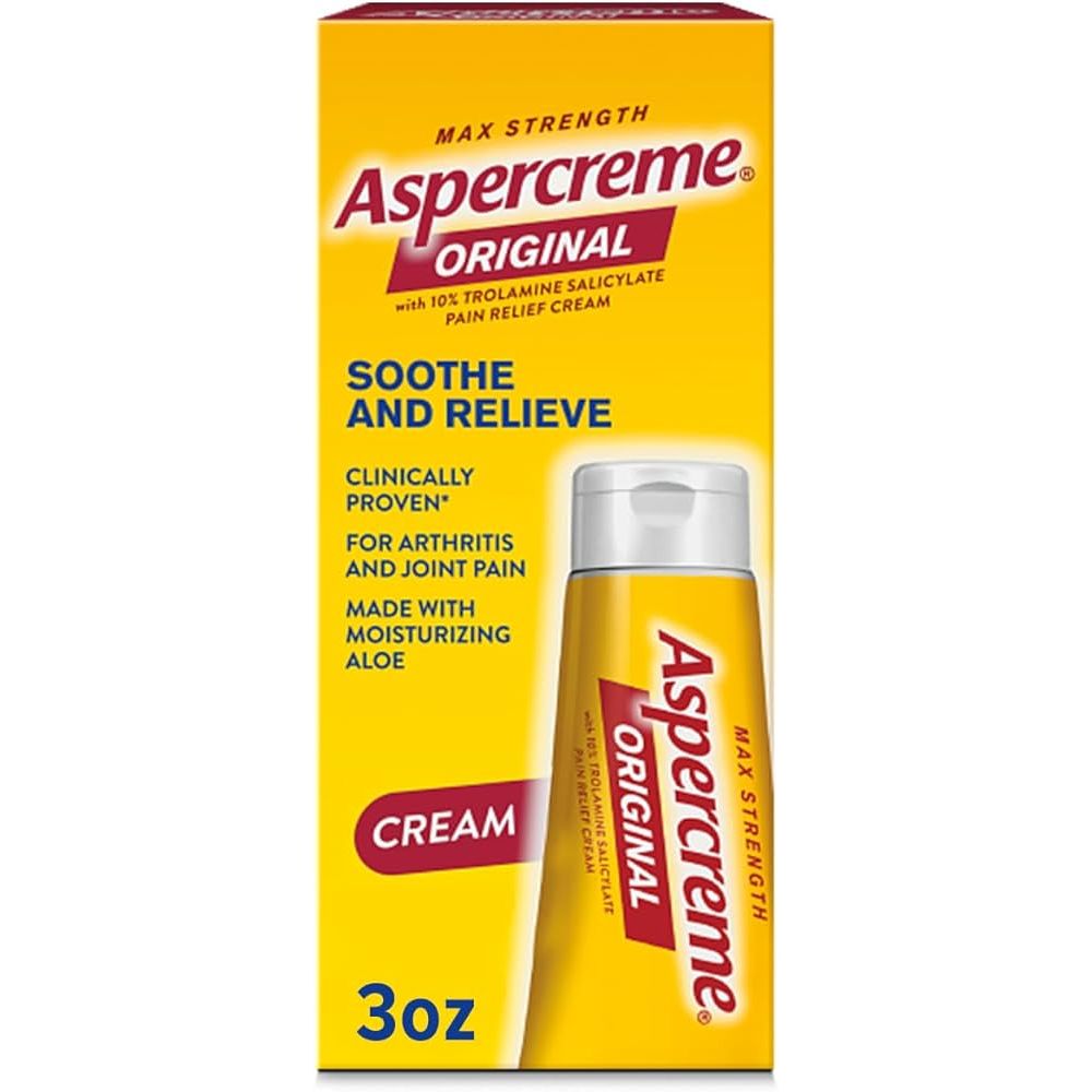 Aspercreme Original Maximum Strength Pain Relief Cream, 3 oz Tube - DestGlow