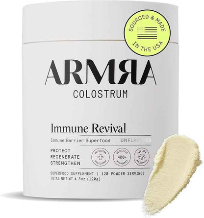ARMRA Colostrum™ Powder | Unflavored | Gut Health &amp; Bloating | Skin &amp; Hair | Immunity | Keto, Gluten &amp; Fat-Free | 120 Servings