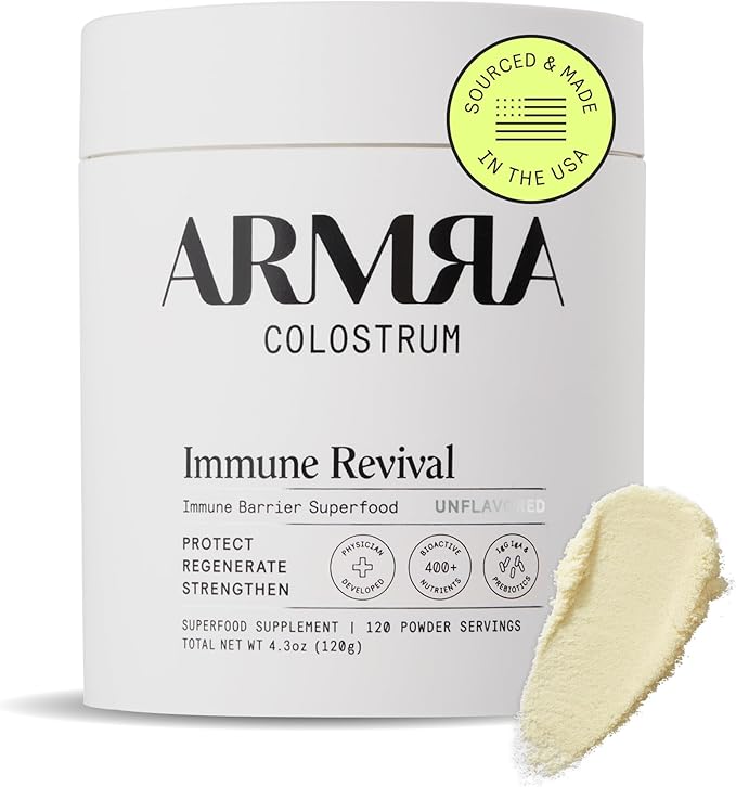 ARMRA Colostrum™ Powder | Unflavored | Gut Health &amp; Bloating | Skin &amp; Hair | Immunity | Keto, Gluten &amp; Fat-Free | 120 Servings by VAH