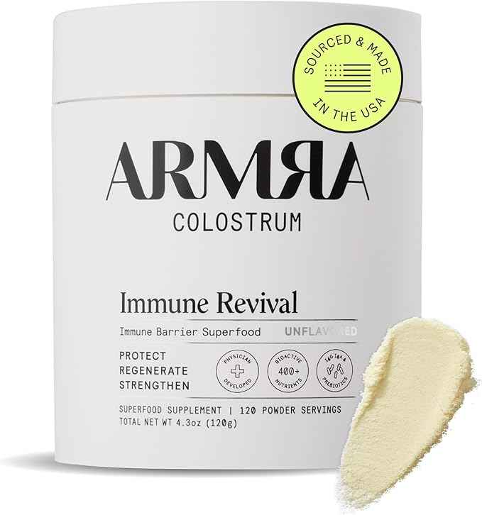 ARMRA Colostrum™ Powder | Unflavored | Gut Health &amp; Bloating | Skin &amp; Hair | Immunity | Keto, Gluten &amp; Fat-Free | 120 Servings