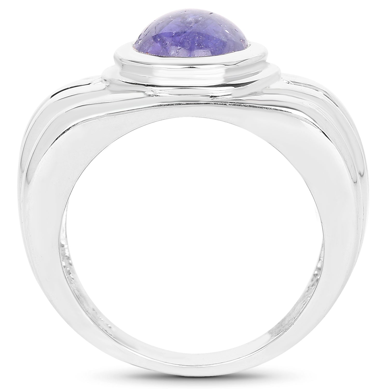 3.55 Carat Genuine Tanzanite .925 Sterling Silver Ring by Bids.com