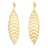 14k Yellow Gold Drop Leaf Earrings  DestGlow