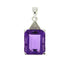 Amethyst Diamond Fashion Pendants 10KT White Gold by Bids.com