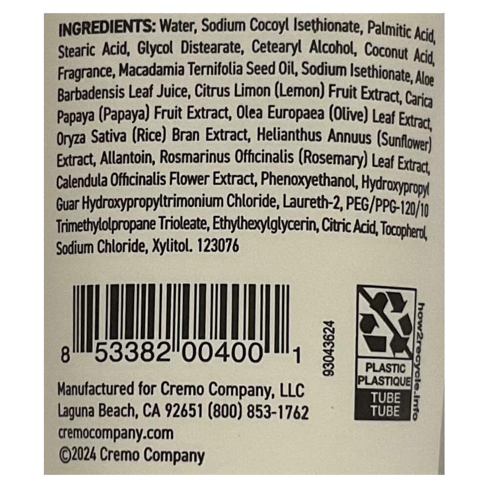 Cremo Classic Citrus Moisturizing Formula Shave Cream 6 Oz by Pasteur Pharmacy