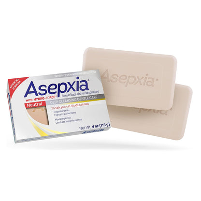 Asepxia Acne Treatment Neutral Hypoallergenic Bar Soap 4 oz by Pasteur Pharmacy