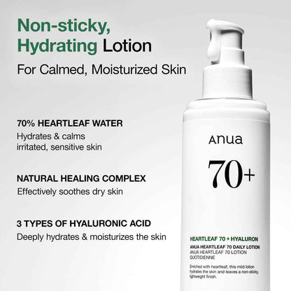 ANUA Heartleaf 70+ Hyaluron Daily Lotion