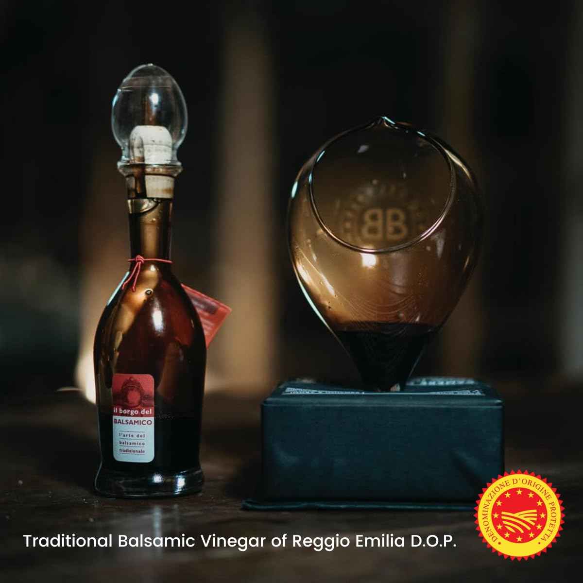 Il Borgo del Balsamico, Traditional Balsamic Vinegar of Reggio Emilia D.O.P. Red Label Aged 12+ Years 100 ml / (3.3 fl oz)