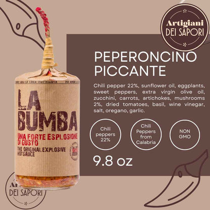 Artigiani dei Sapori, La Bumba Spicy Calabrian Chili Pepper Spread, 9.8 oz  (277g)