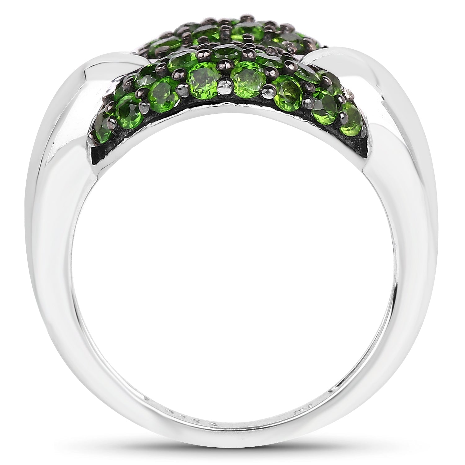 1.82 Carat Genuine Chrome Diopside .925 Sterling Silver Ring by Bids.com