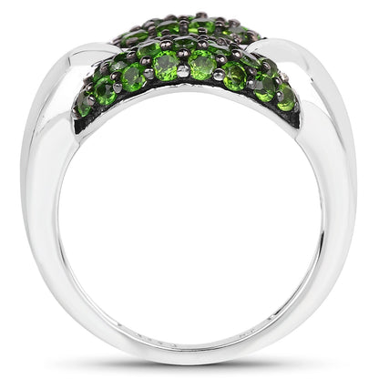 1.82 Carat Genuine Chrome Diopside .925 Sterling Silver Ring by Bids.com