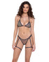 Sequin Fishnet Triangle Tie Top 