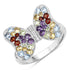 1.18 Carat Genuine Multi Stones .925 Sterling Silver Ring by Bids.com