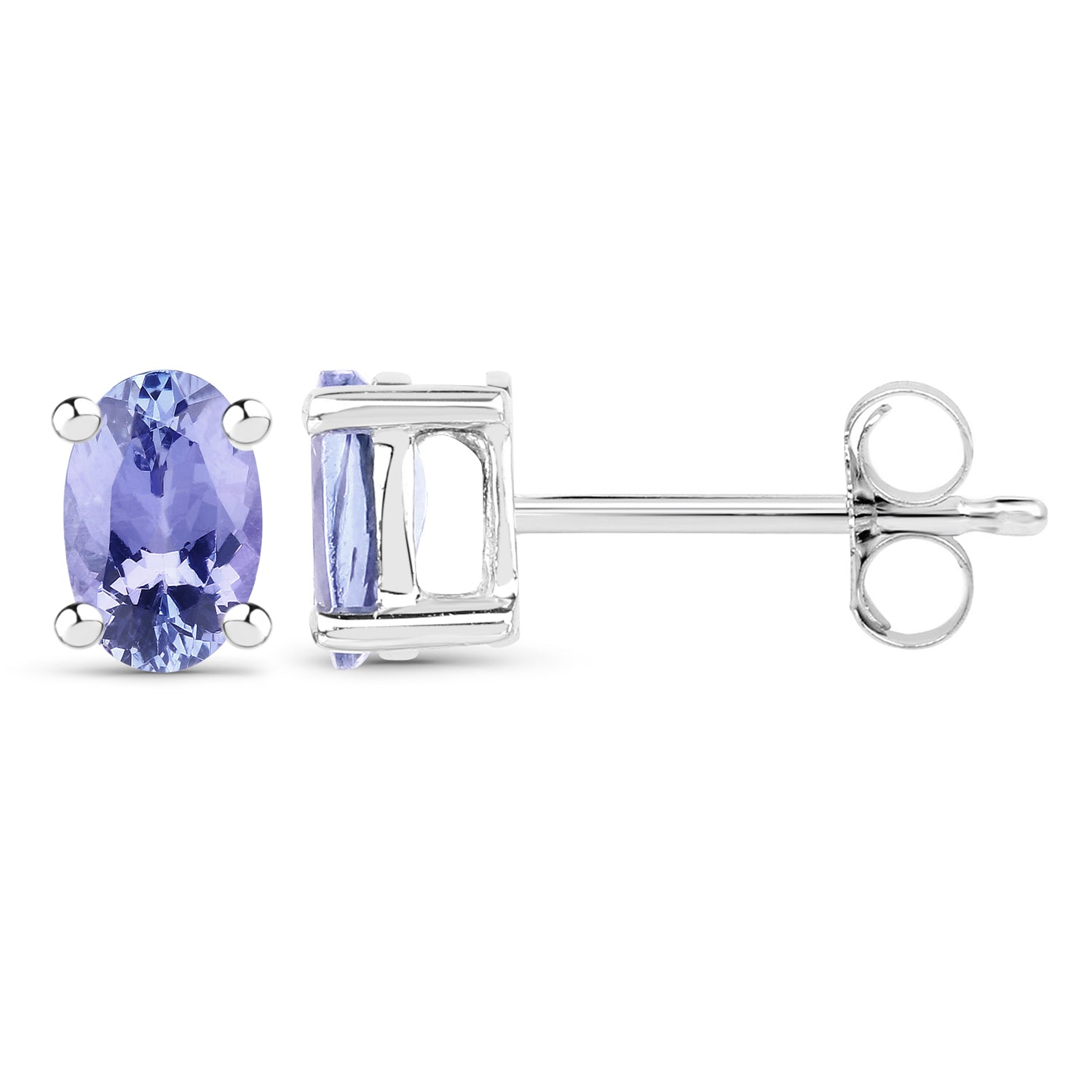 0.88 Carat Genuine Tanzanite .925 Sterling Silver Earrings  DestGlow