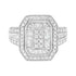 .925 Sterling Silver Round and Baguette Diamond Cathedral Ring (0.75 Cttw, H-I Color, I2-I3 Clarity) - Size 7 by Bids.com