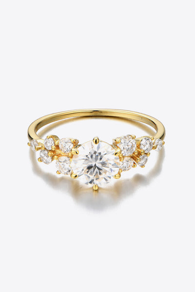 1 Carat Brilliant Round Cut Sparkala™ 14K Gold Over Pure Sterling Silver Ring - DestGlow