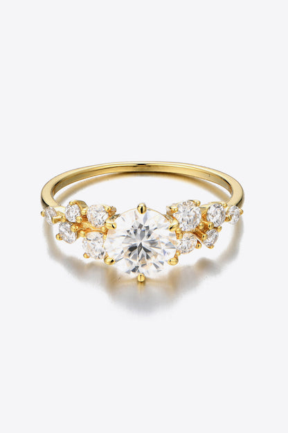 1 Carat Brilliant Round Cut Sparkala™ 14K Gold Over Pure Sterling Silver Ring - DestGlow