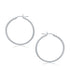 14k White Gold Polished Hoop Earrings (30 mm) by Bids.com