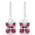 2.52 Carat Genuine Rhodolite Garnet .925 Sterling Silver Earrings  DestGlow