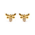 10K Yellow Gold Diamond Accented Bumble Bee Stud Earring (H-I Color, I1-I2 Clarity) by Bids.com
