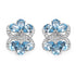 10.26 Carat Genuine Blue Topaz & White Topaz .925 Sterling Silver Earrings by Bids.com