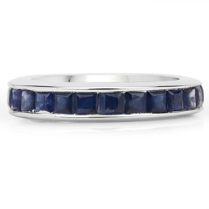3.12 Carat Genuine Blue Sapphire .925 Sterling Silver Ring by Bids.com