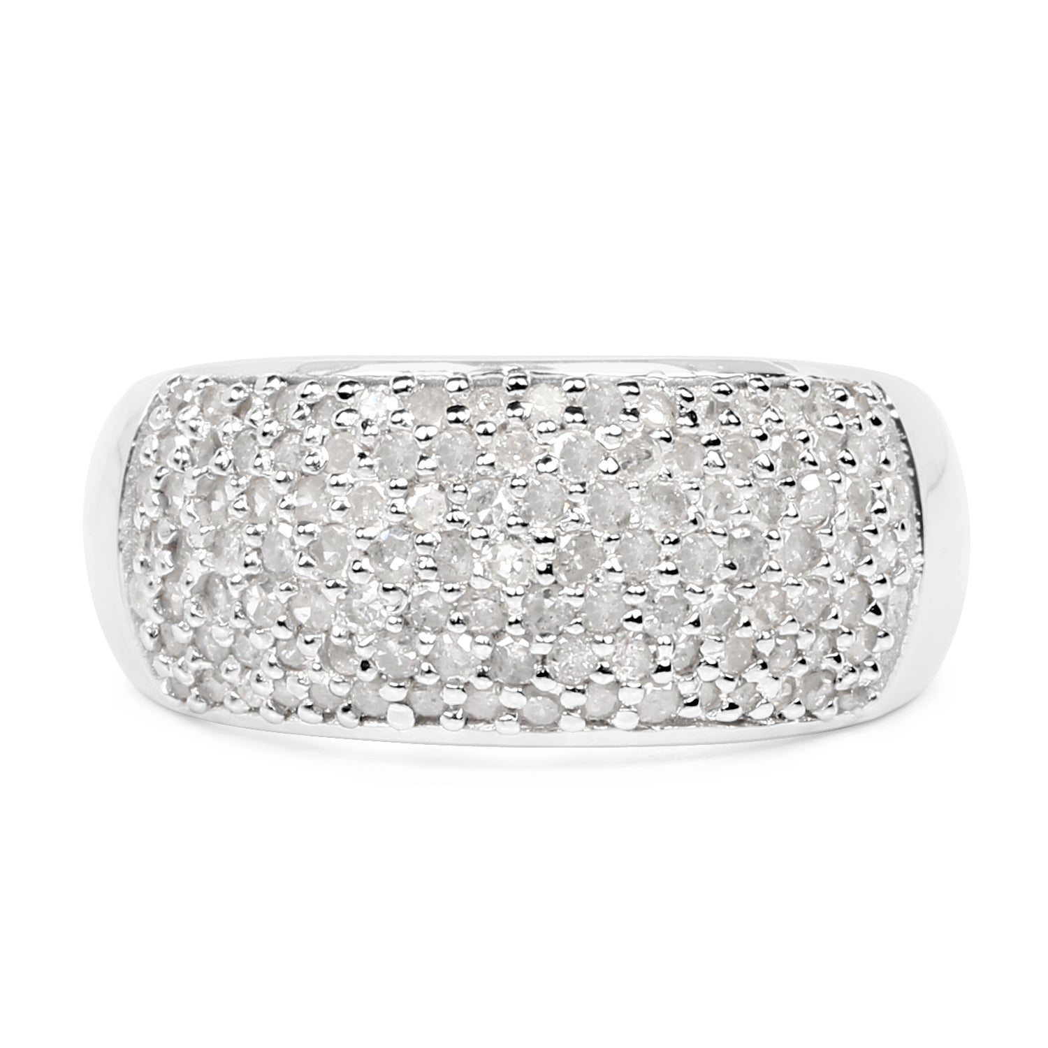 0.96 Carat Genuine White Diamond .925 Sterling Silver Ring by Bids.com