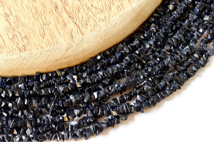 Uncut Blue Sandstone  Crystal Chip Beads Raw Gemstone Uncut Beads Necklace  DestGlow