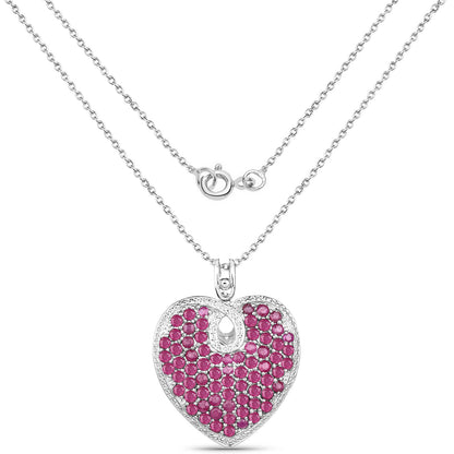 8.03 Carat Genuine Ruby .925 Sterling Silver Pendant by Bids.com