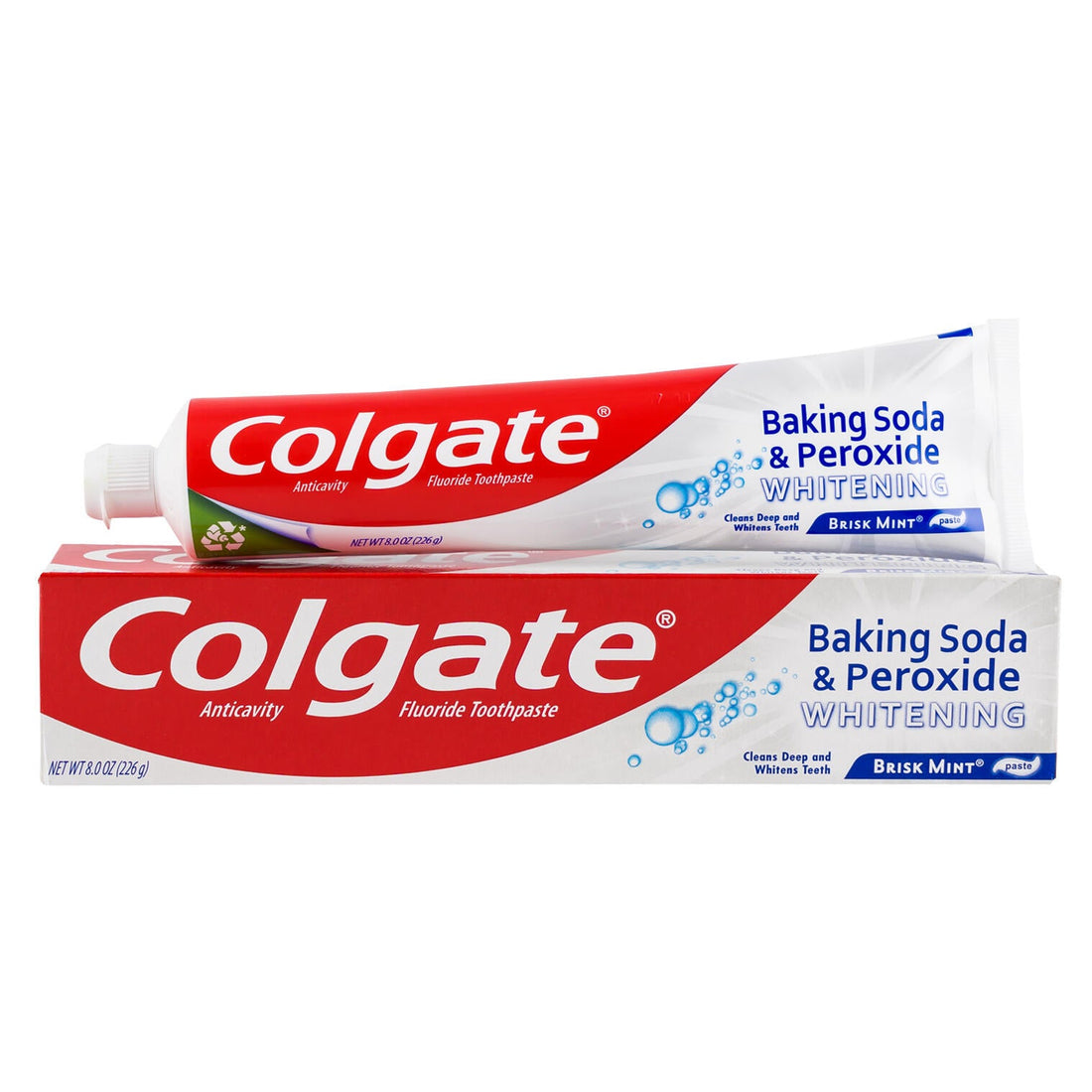 Colgate Toothpaste, Baking Soda &amp; Peroxide, Brisk Mint, Whitening, Paste 8 Oz