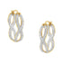 10K Yellow and White Gold 1/4 cttw Diamond Double Infinity Hoop Earrings (I-J Clarity, I1-I2 Color) by Bids.com
