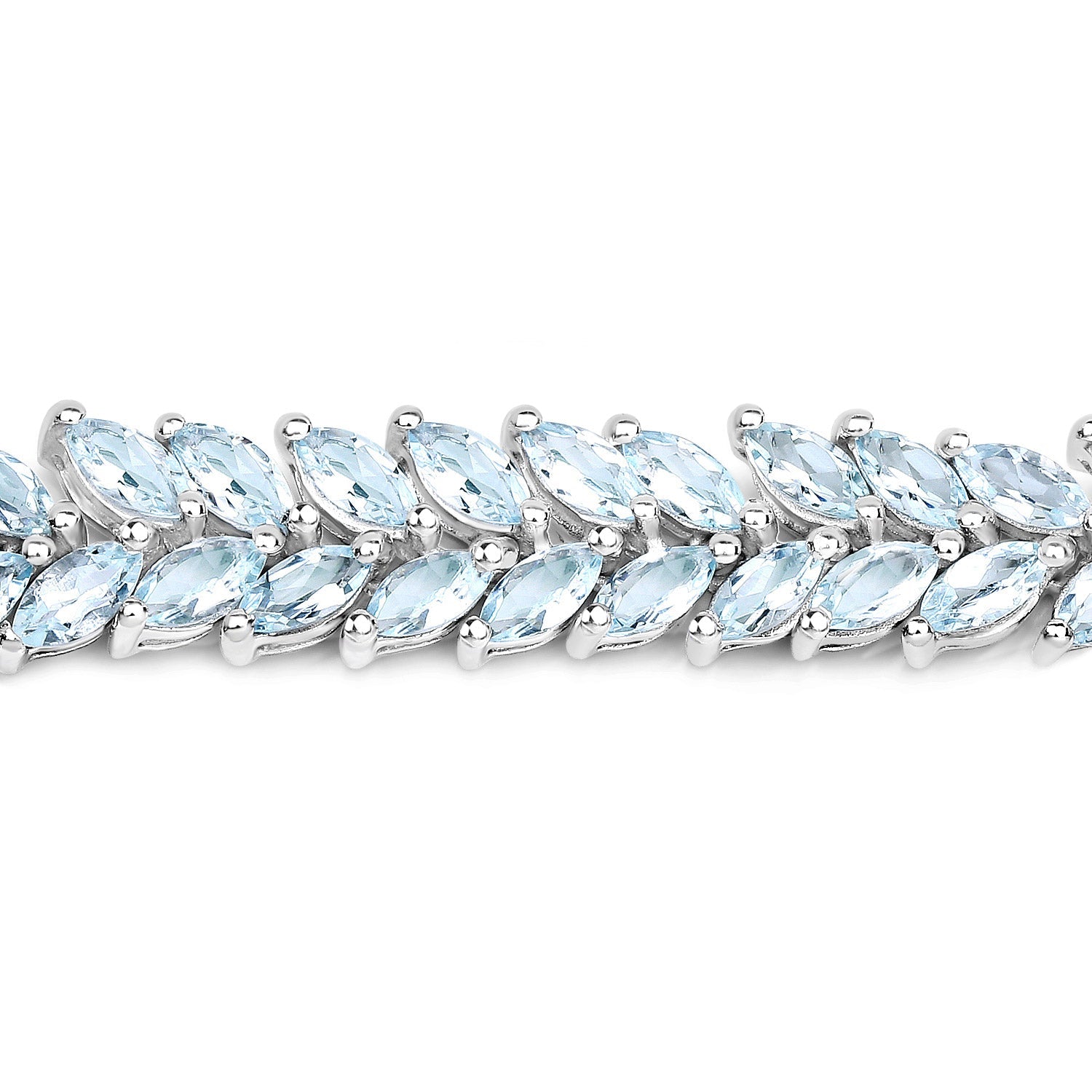 15.04 Carat Genuine Blue Topaz .925 Sterling Silver Bracelet by Bids.com