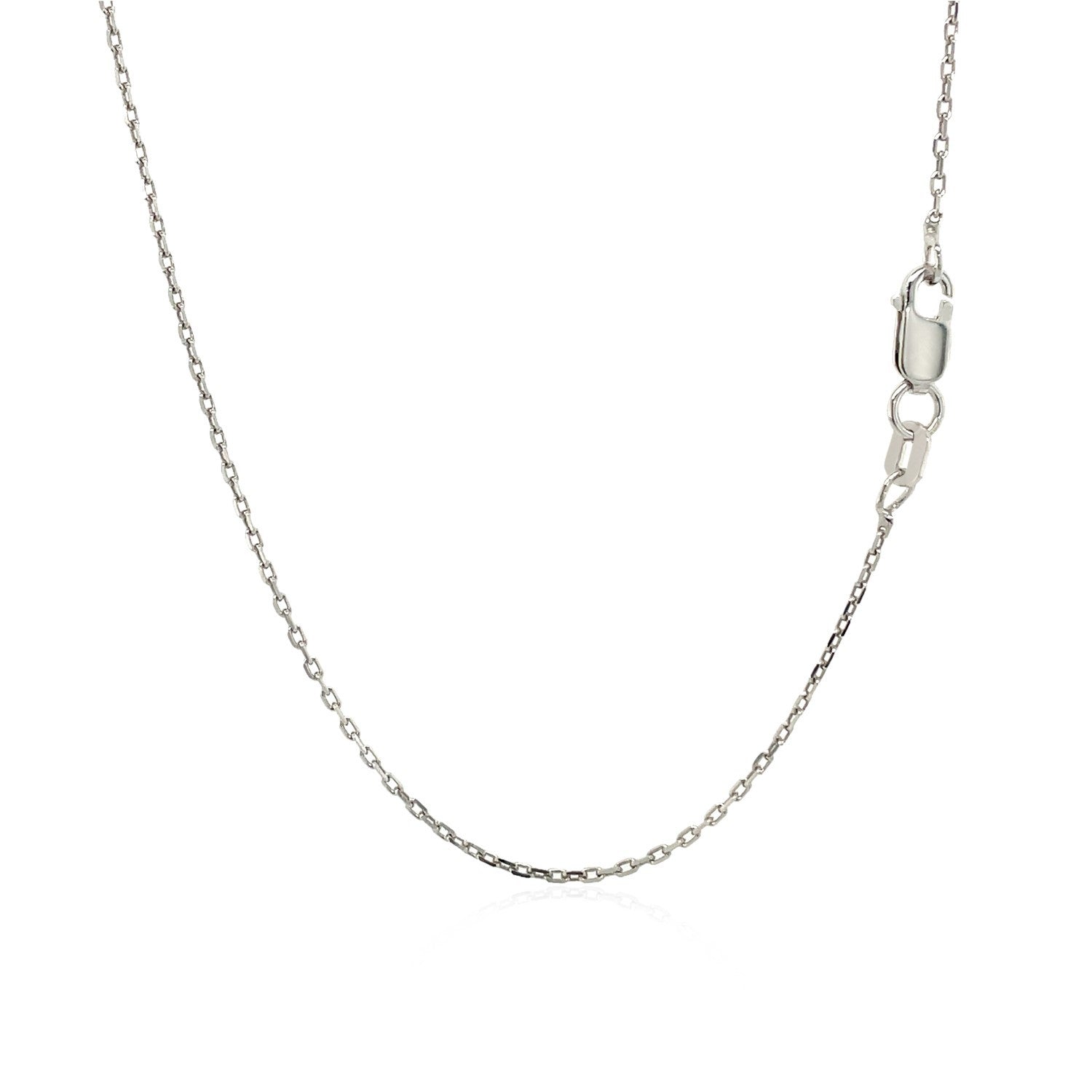 Sterling Silver Rhodium Plated Cable Chain 1.1mm by Bids.com
