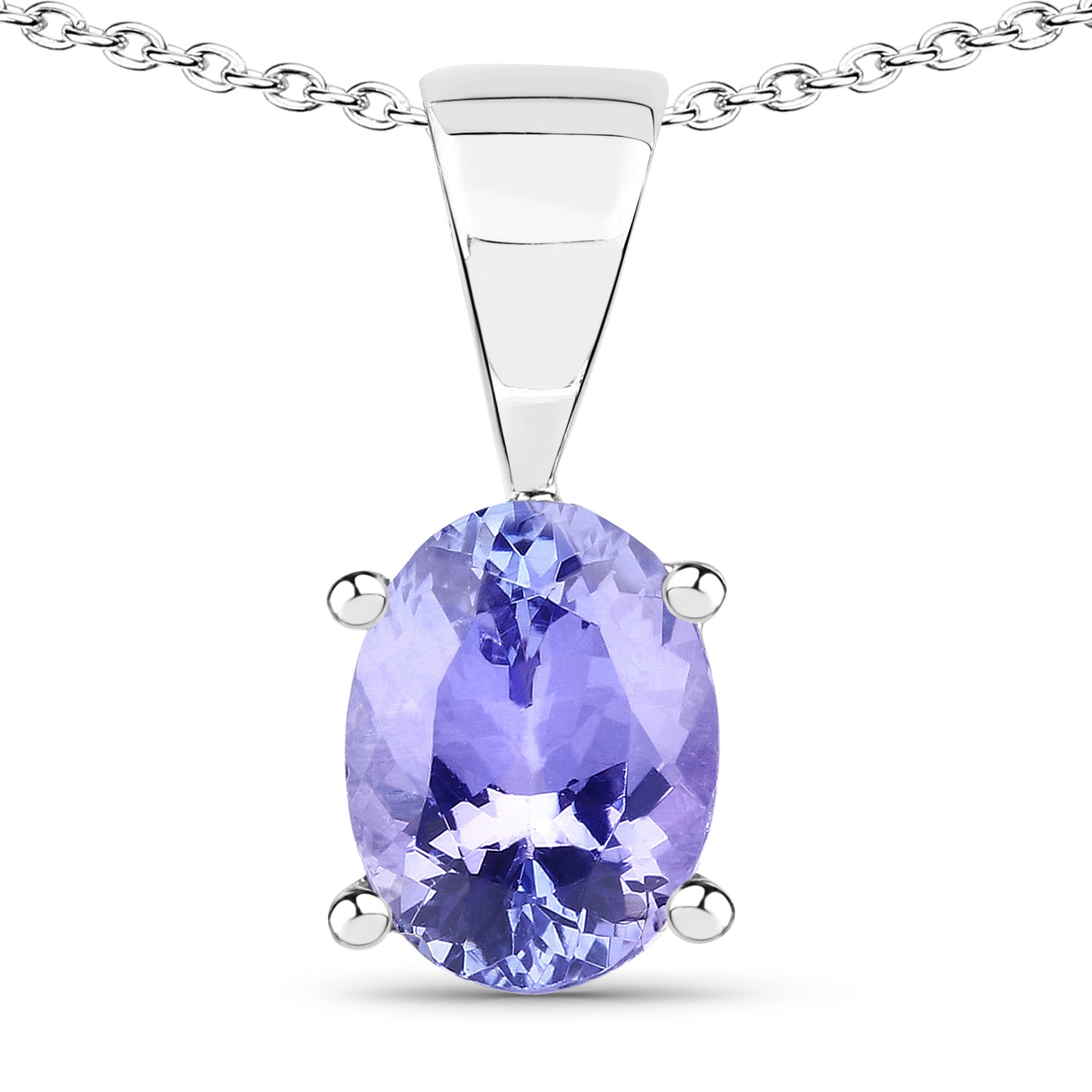 1.15 Carat Genuine Tanzanite .925 Sterling Silver Pendant  DestGlow
