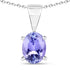 1.15 Carat Genuine Tanzanite .925 Sterling Silver Pendant  DestGlow