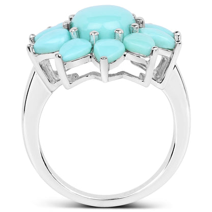 5.20 Carat Genuine Turquoise .925 Sterling Silver Ring by Bids.com