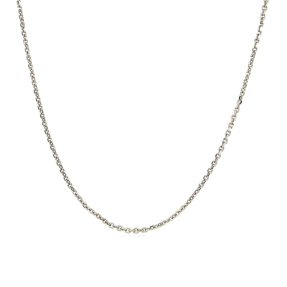 14k White Gold Adjustable Cable Chain 0.9mm  DestGlow