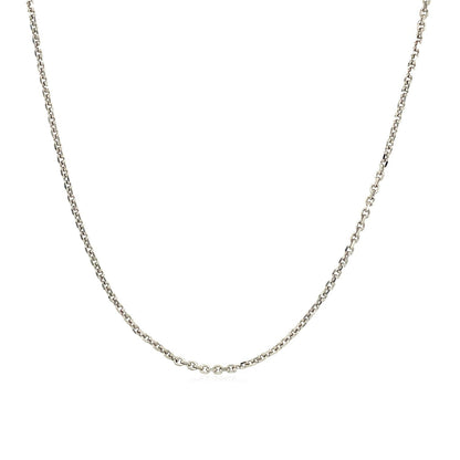 14k White Gold Adjustable Cable Chain 0.9mm  DestGlow