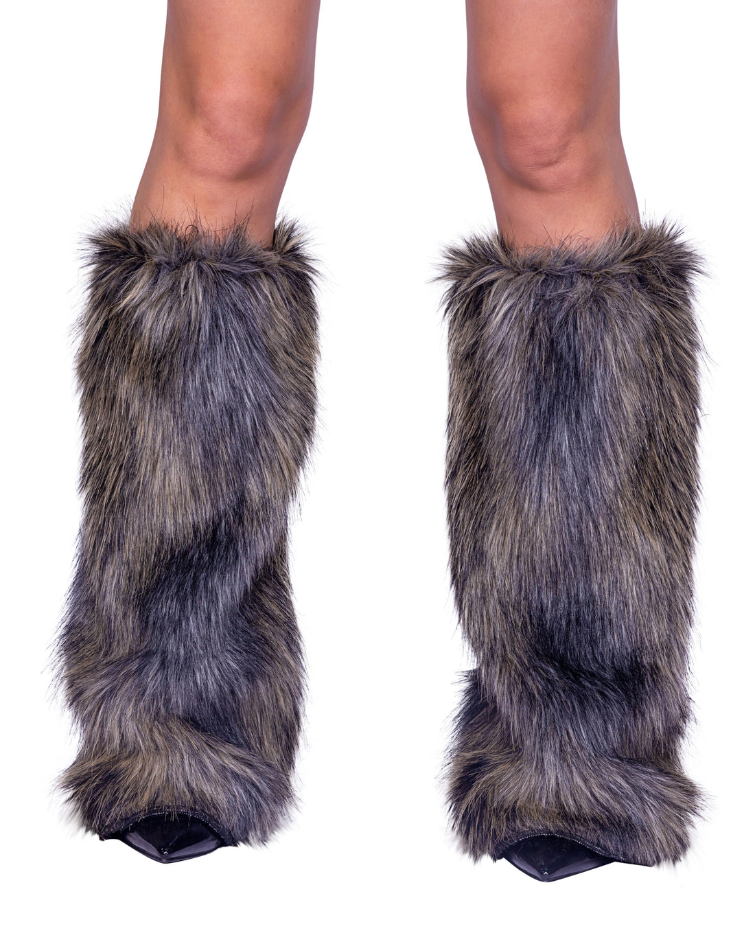Pair of Faux Fur Wolf Leg Warmers by Rave Fix