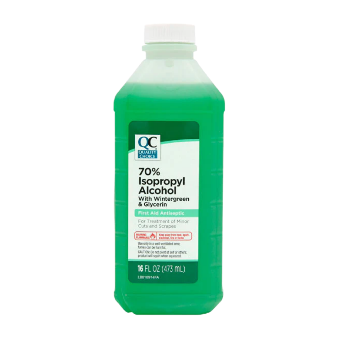 QC Isopropyl Alcohol 70% Wintergreen (16oz) by Farmacias Savia
