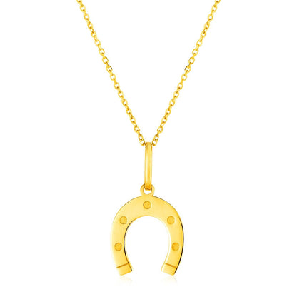14K Yellow Gold Necklace with Horseshoe by Bids.com