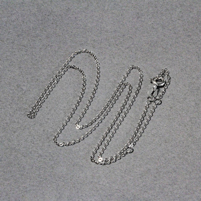 Double Extendable Piatto Chain in 14k White Gold (1.2mm) by Bids.com