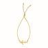 14k Yellow Gold Anchor Design Adjustable Lariat Bracelet  DestGlow