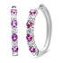 10K White Gold, Â½ Cttw Diamond, & Â½ Cttw Lab-Grown Blue Sapphire Leverback Hoop Earrings (H-I Color, I1-I2 Clarity) by Bids.com