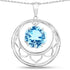 8.75 Carat Genuine Swiss Blue Topaz .925 Sterling Silver Pendant by Bids.com